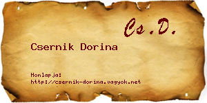 Csernik Dorina névjegykártya