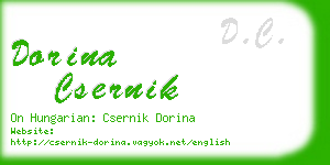 dorina csernik business card